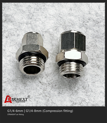Straight Stainless Steel Quick Connect Air Fittings G1/4-8mm